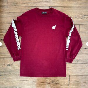 The Hundreds Bomb Logo Long Sleeve T Shirt Graphic‎ Maroon Size M